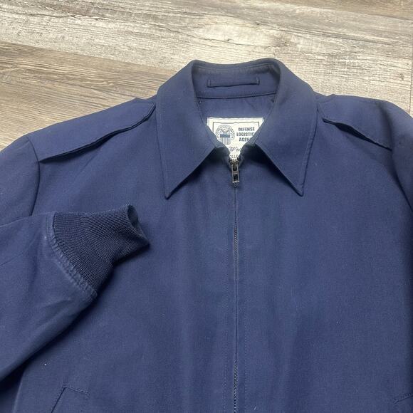 Vintage 90s Defense Logistics Agency DLA Men 46R Wool Military Bomber Jacket USA - Picture 1 of 8